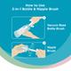 Vega Baby & Mom 2-in-1 Bottle, Nipple Brush & BPA Free 1's - Breast Feeding Tools