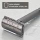 Hajamat Scythe Safety Razor, Ultra High Grade Stainless Steel 304, Gunmetal Finish 1's - Razors & Cartridges