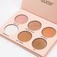 Miss Rose 6 Color Shimmery Highlighter Glow Palette 7003 - 038 20 gm - Face Palettes