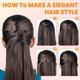 Bronson Professional Bobby Hair Pins 65mm with Storage Box Thick Black Ball Tip Metal 200's - Hair Clips/Bands