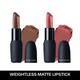 Faces Canada Festive Glam - Weightless Matte Lipstick - Pretty Sepia & Subtle Mauve 4.5gm each 2's - Lipsticks
