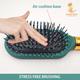 Majestique Styling Hair Brush, Nylon Round-Tip Bristles Hair Comb for Detangling, Separating, Shaping - Velvet Green 1's - Hair Brushes