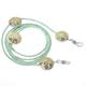 Modisch Green Beads With White Circle Stones With Golden Print Sunglasses Chain (JC-1402-Green) 1's - Wearables Sunglasses