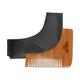 Man Arden Neem Wooden L Shaped Beard Comb with Rich Leather Pouch 1's - Beard Comb