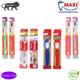 MAXI Oral Care Hygiene Family Combo Pack - (Tiger 4's + Dolls Junior 2's + Tongue Cleaner-No.1 2's) - Toothbrushes