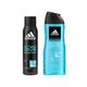 Adidas Ice Deodorant Spray 150ml + Adidas Ice Dive 3-In-1 Shower Gel 400ml 2's - Men Deodorants/Roll-Ons