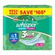 Whisper Ultra Clean Sanitary Pads for Women XL+ 60 Napkins 1's - Others