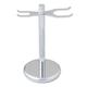 Pearl Razor & Brush Holder Stand - Chrome - Shaving Brushes