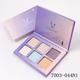 Miss Rose 6 Color Metallic Glow Highlighter Palette 7003 - 044 01 24 gm - Face Palettes