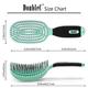 NuWay 4HAIR U.S. Patented Detangler Hair Brush for Men & Women - Mint Green - Detangling DoubleC 1s 1's - Hair Brushes
