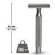 Hajamat Scythe Safety Razor, Ultra High Grade Stainless Steel 304, Gunmetal Finish 1's - Razors & Cartridges