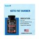 Healthvit Keto Fat Burner FORMULATED IN USA With Garcinia, Green Tea, Green Coffee, CLA-Capsules 60's - Weight Loss