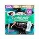 Whisper Ultra Bindazzz Nights Sanitary Pads (XXL) 15's - Sanitary Napkins