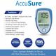 AccuSure Blue Gluco Meter with 25 Strips - Blood Glucose Monitors/Strips