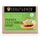 Soulflower Papaya Cucumber Soap 150 gm - Shower Gels & Body Wash