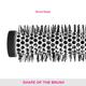 Vega Hot Curl Brush (Small) (H2 - Prs) Color - Black 1's - Hair Brushes