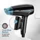 VEGA U-Style 1600 Foldable Hair Dryer For Men & Women With Cool Shot Button VHDH-24 Black 1 gm - Hair Dryers