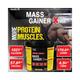 Healthvit Fitness Mass Gainer Xtra with Vitamins and Minerals Chocolate Flavour 5kg / 11.02 lbs 5000 gm - Multi-Vitamins