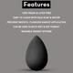 Jaquline USA Regular Beauty Blender Black 20 gm - Sponges & Applicators