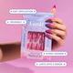 Gush Beauty Nailed It Reusable Luxury Press On Nails With Application Kit French Pink Tips - Medium Almond 1's - Nail Art
