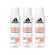 Adidas Power Booster 72H Anti-Perspirant 150ml Deodorant Set 3's - Women Deodorants/Roll-Ons