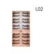 Bronson Professional Eyelash Set 3D False Long And Natural Eye Makeup No. L02 10's - Eyelashes