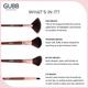 Gubb Pro Glam Kit Set Of 8 (Fan, Blush, Powder, Foundation, Eyeliner, Eyeshadow, Lip & Buffer) 1's - Face Brush