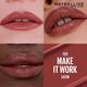 Maybelline New York Serum Lipstick (Satin) 8Hr Hydration + one-swipe bold color - 103 Make it Work 4.3 g - Lipsticks