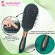 Majestique Styling Hair Brush, Nylon Round-Tip Bristles Hair Comb for Detangling, Separating, Shaping - Velvet Green 1's - Hair Brushes