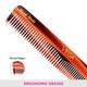 Vega Pocket Hair Comb for Men and Women, Brown (VC2HMC-19D) 2's - Hair Combs