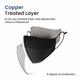 Frido Ultimate Copper Reusable Face Mask - Black (S) - Face Mask