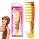 Majestique Premium Long Handle and Extra Wide Comb for Detangler Shampoo Comb - Multicolor 1's - Hair Combs
