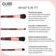 Gubb Pro Glam Kit Set Of 8 (Fan, Blush, Powder, Foundation, Eyeliner, Eyeshadow, Lip & Buffer) 1's - Face Brush