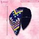 Majestique Cotton Floral Printed Embroidered Embellished Fabric Hair Accessories Band - Blue 1's - Hair Clips/Bands