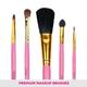 Vega Set of 5 Makeup Brushes, Women Red Gold-Toned, Color May Vary, (RV-05) 1's - Face Brush