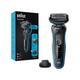Braun Electric Shaver for Men, Series 5 51-M1200s, Wet and Dry Electric Shaver with Precision Trimmer Black and Turquoise 330 gm - Grooming Kits
