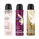 Playboy Sexy + Queen + VIP Deo New Combo Set - Pack of 3 Mens 450 ml - Men Deodorants/Roll-Ons