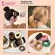 Majestique Multi Designs Cotton Stretchable Hair Rubber Band Ponytail Holder Hair Scrunchies - Multicolor 11's - Hair Clips/Bands