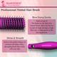 Majestique Purple 9 Row Vent Brush - Ball Tipped Bristles for Men and Women 1's - Hair Brushes