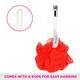 Vega Mini Sponge Loofah, Red and White, (VC2BA-3/12) 2's - Body Scrubbers & Brushes
