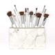 Plume Professional Makeup Brush Set Face and Eyes with Marbelicious Makeup Bag 16's - Face Brush