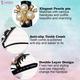 Majestique Stylish Pearl Braid Duckbill Clips, Styling Hair Pins, Crystal Stone 2's - Hair Clips/Bands