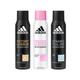Adidas Control 150ml + Dynamic Pulse 150ml + Victory League 150ml Deodorant Set 3's - Men Deodorants/Roll-Ons