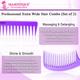Majestique Extra Wide Comb for Long and Thick Hair, Suitable for All Hair- Multicolor 1's - Hair Combs