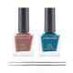 Colorsoul Bliss Vegan Nail Enamel, Velvet Mist, Teal Delight, B12, B21 (Pack of 2 x 8 ml) 1's - Nail Polish