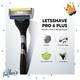 Letsshave Pro 6 Plus Lite Premium Gift Set 6 Blade Razor with Cartridges, Travel Cap, Shave Foam, After Shave Balm and Travel Bag Complete Shaving Kit for Men 1's - Razors & Cartridges
