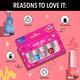 Blue Heaven Color Shine Mini Nail Polish Kit, Vacay Mood, Glossy Gel Finish, 25Ml 5's - Nail Polish