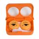 Modisch New fashion Lazy Eyes Contact Lens Case - Orange 1's - Eyecare Lenses