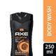 Axe Dark Temptation Dark Chocolate Scent Parfuk De Chocolate Noir 3 In 1 Body Face and Hair Wash 250ml - Shower Gels & Body Wash