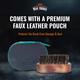 Man Arden Boar Bristle Beard Brush with Leather Pouch 1's - Beard Comb